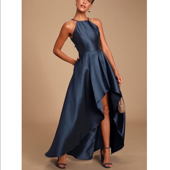 LuLu’s Navy halter dress - Picture 7 of 8